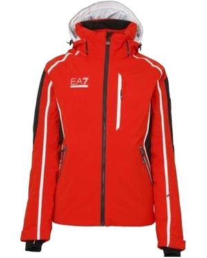 EA7 Logo Details Casual Jacket - Red