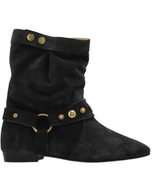 Isabel Marant Stania Flat-Heeled Boots - Black