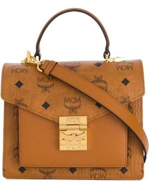 MCM Monogram Print Tote - Brown