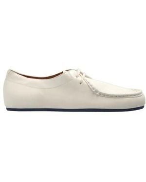 Jil Sander Moccasin Lace-Up Shoes - White