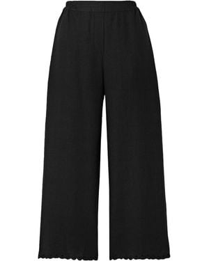Sleeper Sofia Wide-Leg Linen Pants - Black