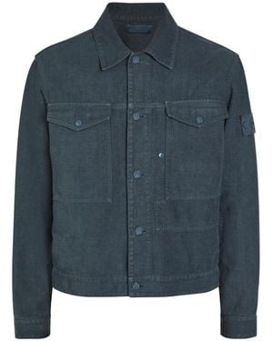 Stone Island Linen-Blend Overshirt - Blue