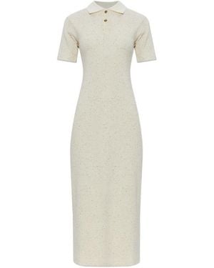 Samsøe & Samsøe Button Ribbed Dress - White