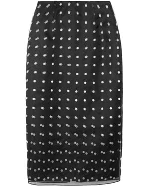 Emilia Wickstead Polka-Dot Recycled-Organza And Faille Skirt - Black