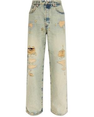KENZO Turn Up Wide Fit Jeans - Green