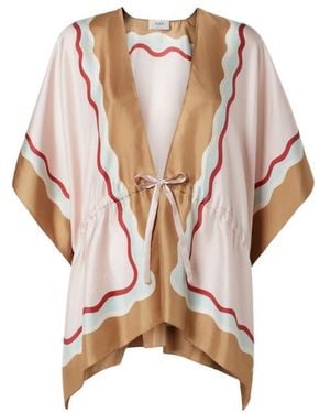 Fendi Light Silk Poncho - Pink