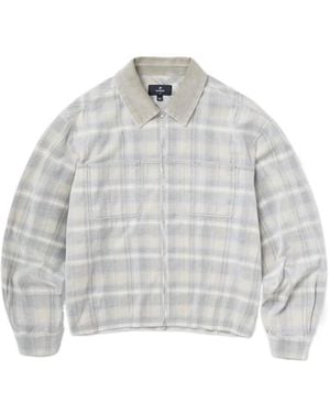 Represent Check Corduroy Zip Shirt - Grey