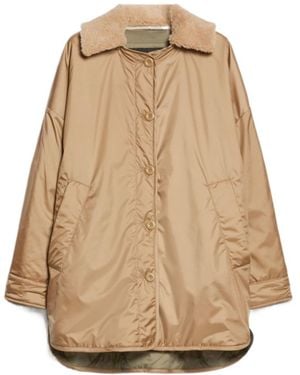 Weekend by Maxmara Shearling-Collar Jacket - Natural
