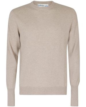 Ballantyne Long-Sleeved Crew-Neck Shirt - Grey