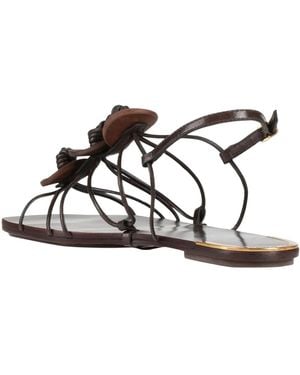 Tory Burch Minimalist Solid Color Closed Toe Sandals - White