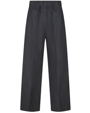 Antonelli Relaxed Wide-Leg Trousers - Blue