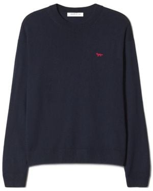 Maison Kitsuné Profile Fox Comfort Sweater - Blue