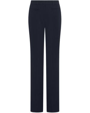 Marella Pleated Straight Leg Trousers - Blue