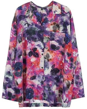McQueen Mcq Floral Printed Relaxed Fit Shirt - Purple