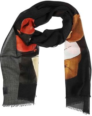 Moschino Printed Scarf - Black