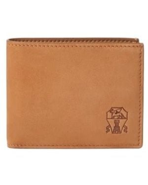 Brunello Cucinelli Nubuck Bifold Wallet - White