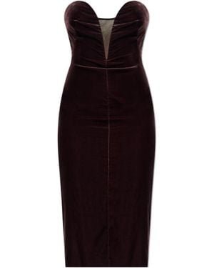 Tom Ford Sweetheart-Neckline Midi Dress - Purple
