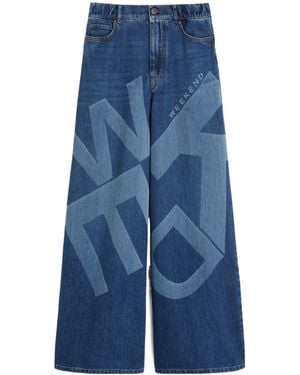 Weekend by Maxmara Wkdvortice Wide Leg Jeans - Blue