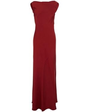 Antonelli Pleated Hem Dress - Red