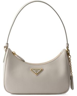 Prada Re-Edition 2005 Saffiano Leather Mini-Bag - Gray