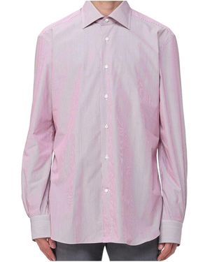 Mazzarelli Striped Shirt - Purple