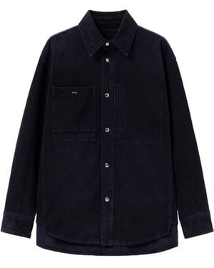 WOOYOUNGMI Denim Shirt With Back Logo - Blue