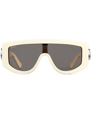 Gucci Rectangular Frame Sunglasses - White