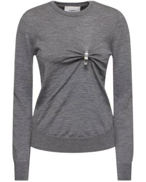 Coperni Knitted Crew Neck Jumper - Grey