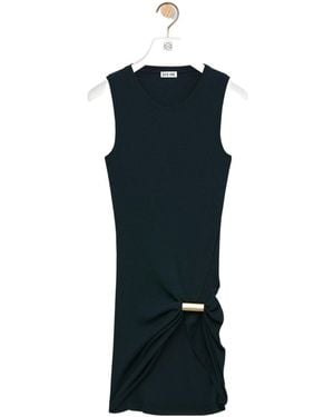 Loewe Asymmetric Draped Tank Top - Black