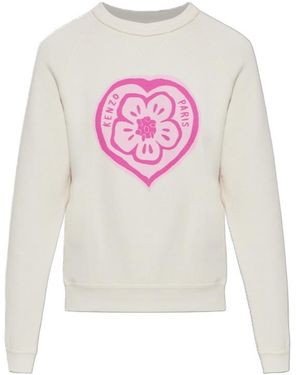 KENZO Heart Logo Sweatshirt - White