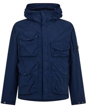 C.P. Company Adjustable Hooded Jacket - Blue