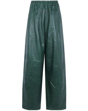 Frankie Shop 'Oakdale' Leather Track Pants - Green