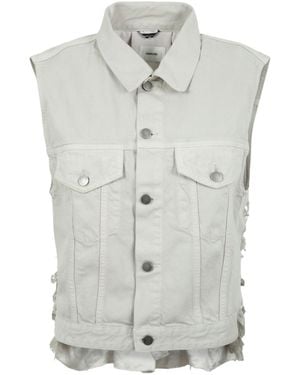 Haikure Ryder Frayed Backless Jacket - Grey
