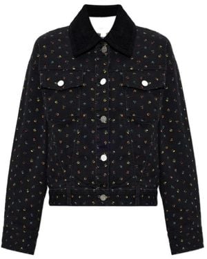 Baum und Pferdgarten Bille Printed Denim Jacket - Black