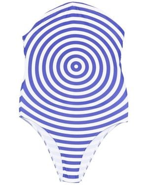 Jean Paul Gaultier Sleeveless One-Piece Swimsuit - Blue