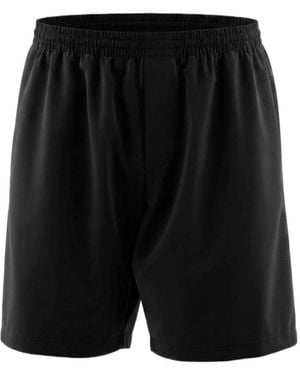 Gucci Elasticated-Waistband Logo-Embroidered Shorts - Black