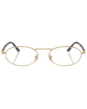 Persol Geometric Frame Plain Mirror - Natural