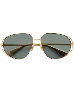 Bottega Veneta Classic Aviator Sunglasses - Green