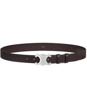 Celine Triomphe Belt 30Mm - White