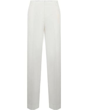 Pt Pantaloni Pleated Casual Pants - White