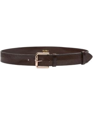 Max Mara Double Ring Belt - White