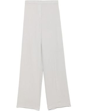 Theory Georgette Wide-Leg Pull-On Trousers - White
