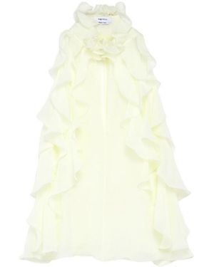 McQueen Ruffled Sleeveless Top - Yellow