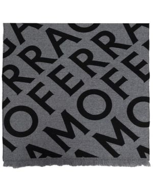 Ferragamo Ferragamo Monogram Jacquard Scarf - Black