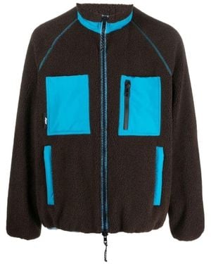 MSGM Logo-Patch Zipped Jacket - Black