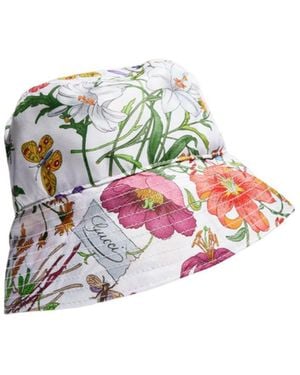 Gucci Printed Twill Bucket Hat - White