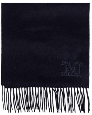 Max Mara Wsdalia Fringed Edge Scarf - Blue