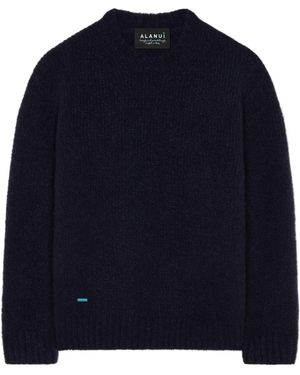 Alanui Brushed Crew-Neck Sweater - Blue