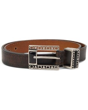 Golden Goose Decorated Buckle Belt - White