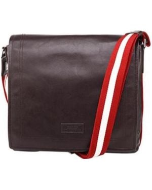 Bally Logo Details Satchel - Red